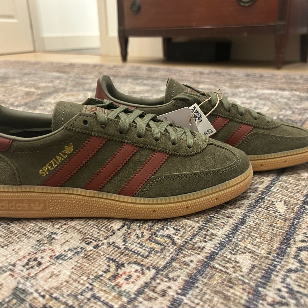 Adidas Spezial Olive and Maroon Suede Shoes - Picture 3 of 8
